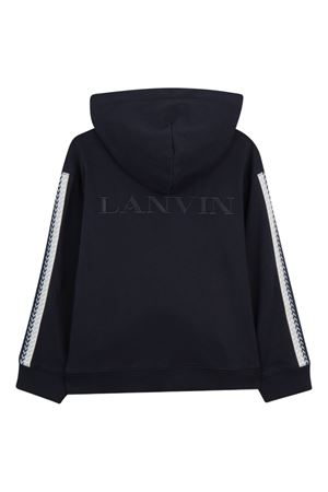 blue cotton sweatshirt LANVIN KIDS | N30370855